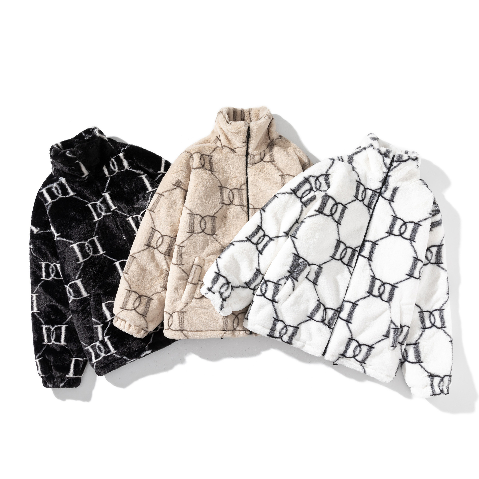 Luxurious Designer's 2021 New Winter Korean-style Fashionable Couple Cotton Coat With Plush Lining And Thick Padding, Men's And Women'