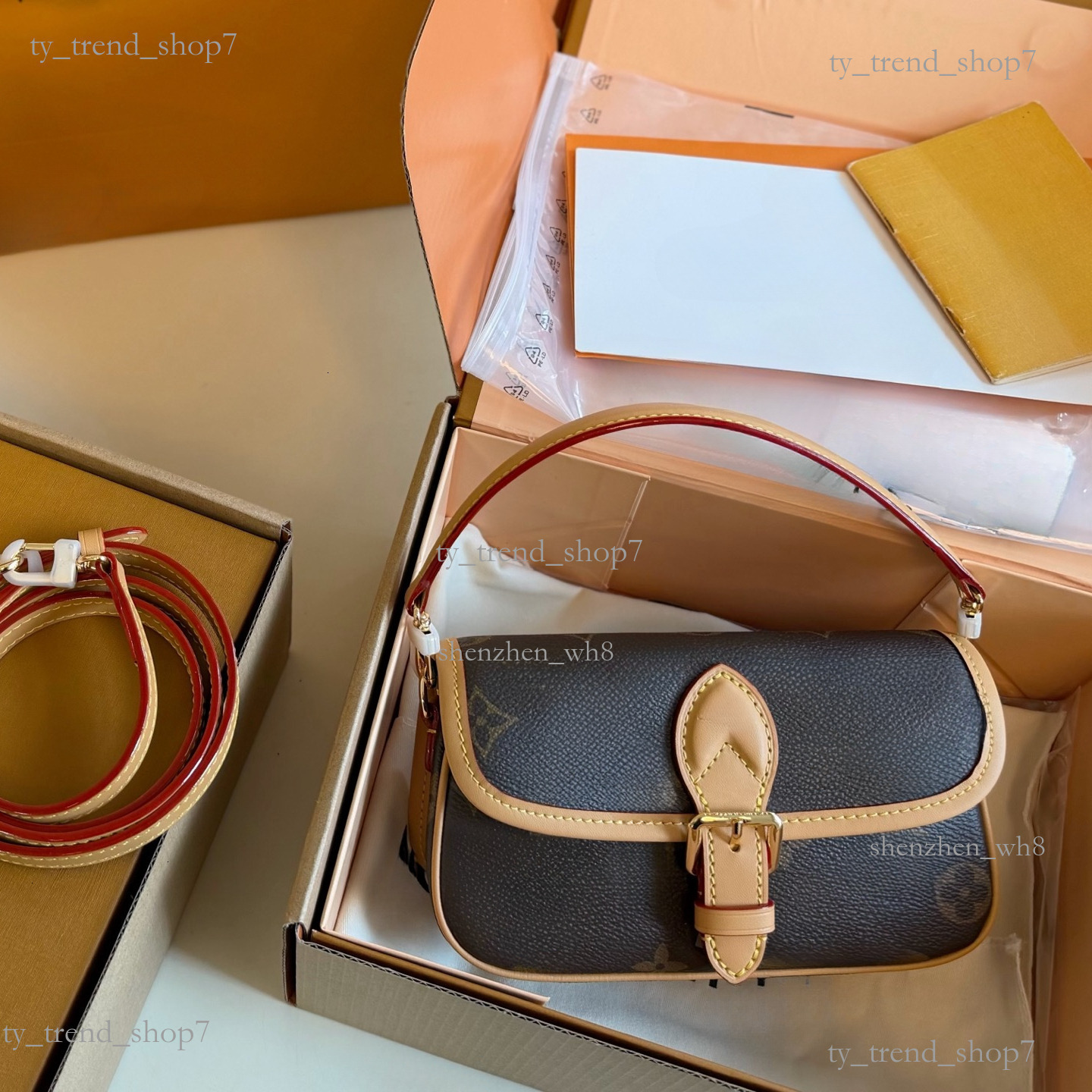 2026 Top Mini Bumbag Designer diane nano Bag diane mini Brown Flower monogram em Leather Crossbody Purses Messenger Men Leather Handbag Wallet sa