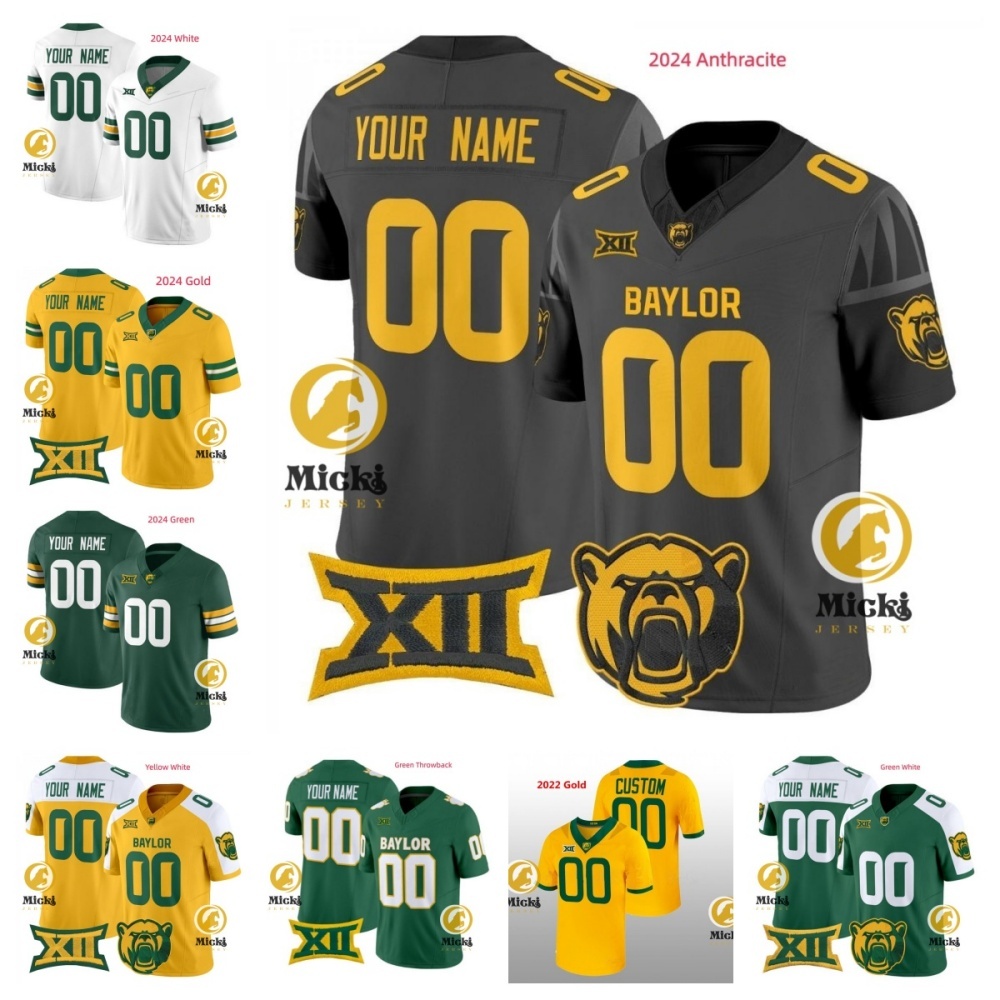 Cody Mladenka Baylor Bears Jersey 0 Jackie Marshall 93 DK Kalu 59 Devonte Tezino 50 Matthew Fobbs-White Custom Stitched Baylor Football Jerseys