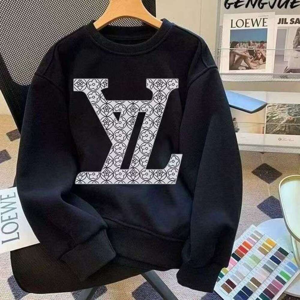 Korean-Style Spring And Autumn New Trendy Brand Stylish Sweatshirt With Casual Letter Print, Long-Sleeved Men's Versatile Round-Neck Slim-Fit T