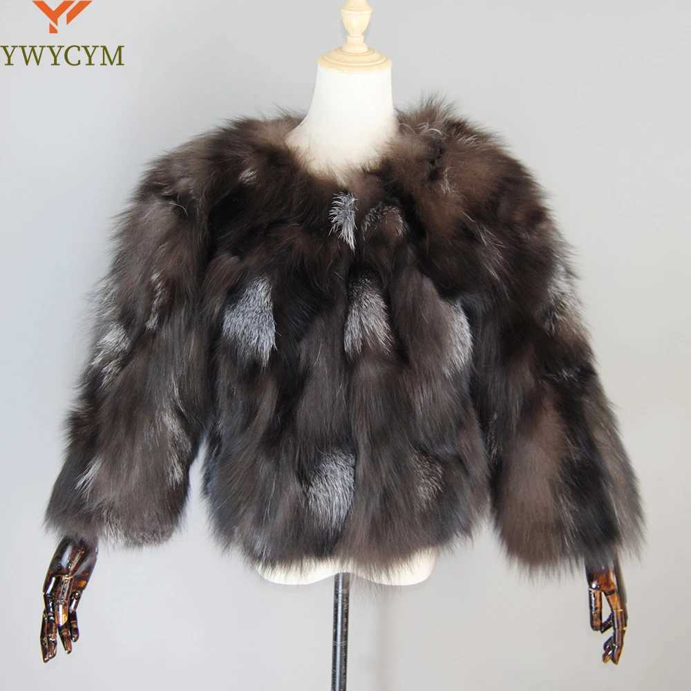 Hot Sale Brand Fashion Fur Coat Short Style Women Winter Silver Fur Coats Ladies Warm 100% Natural Fur Jacket M260922
