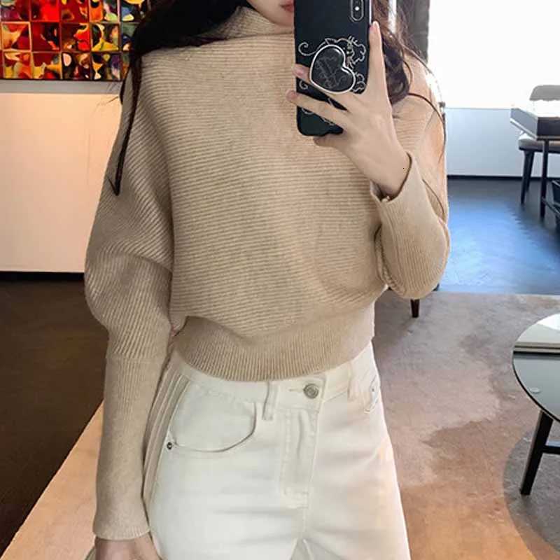 Women's Sweaters Sueters De Mujer Knitted Sweater Women Pullovers 2026 New Long Sleeve Mock Neck Knit Sweater Pullover Women Tops Sweaters Q689
