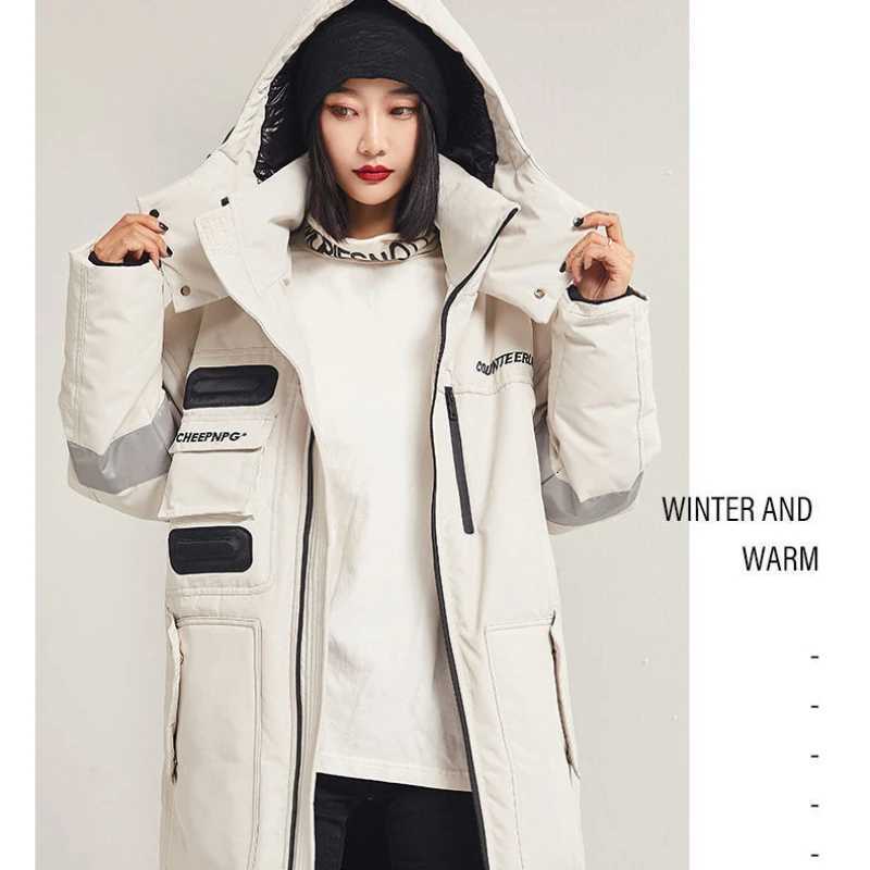 Fashion Men's Down Parkas 2024 Down Jacket Lovers High Quality Warm and Thick Winter Down Jacket Long Coat Trend Handsome Warm Coat Daily Casua
