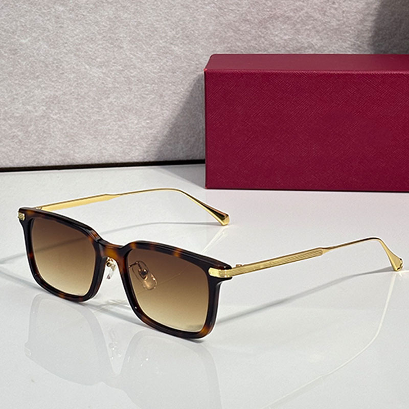 Fashion designer mens womens sunglasses CT0629OA acetate is tortoiseshell square frame brown gradient lens glasses fashion travel high street style