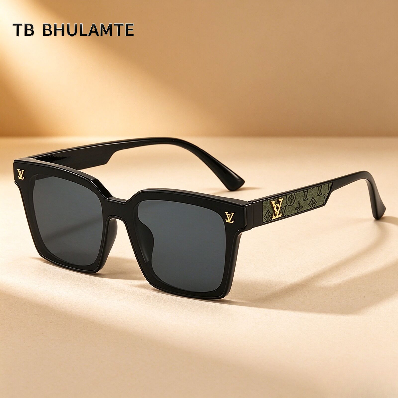 TB BHULAMTE Luxury Brand Designer Sunglasses New Unisex Leather Coated With High-End Feel Vintage Metal Eyewear Neutral Style Fashion Outdoor Eyegla