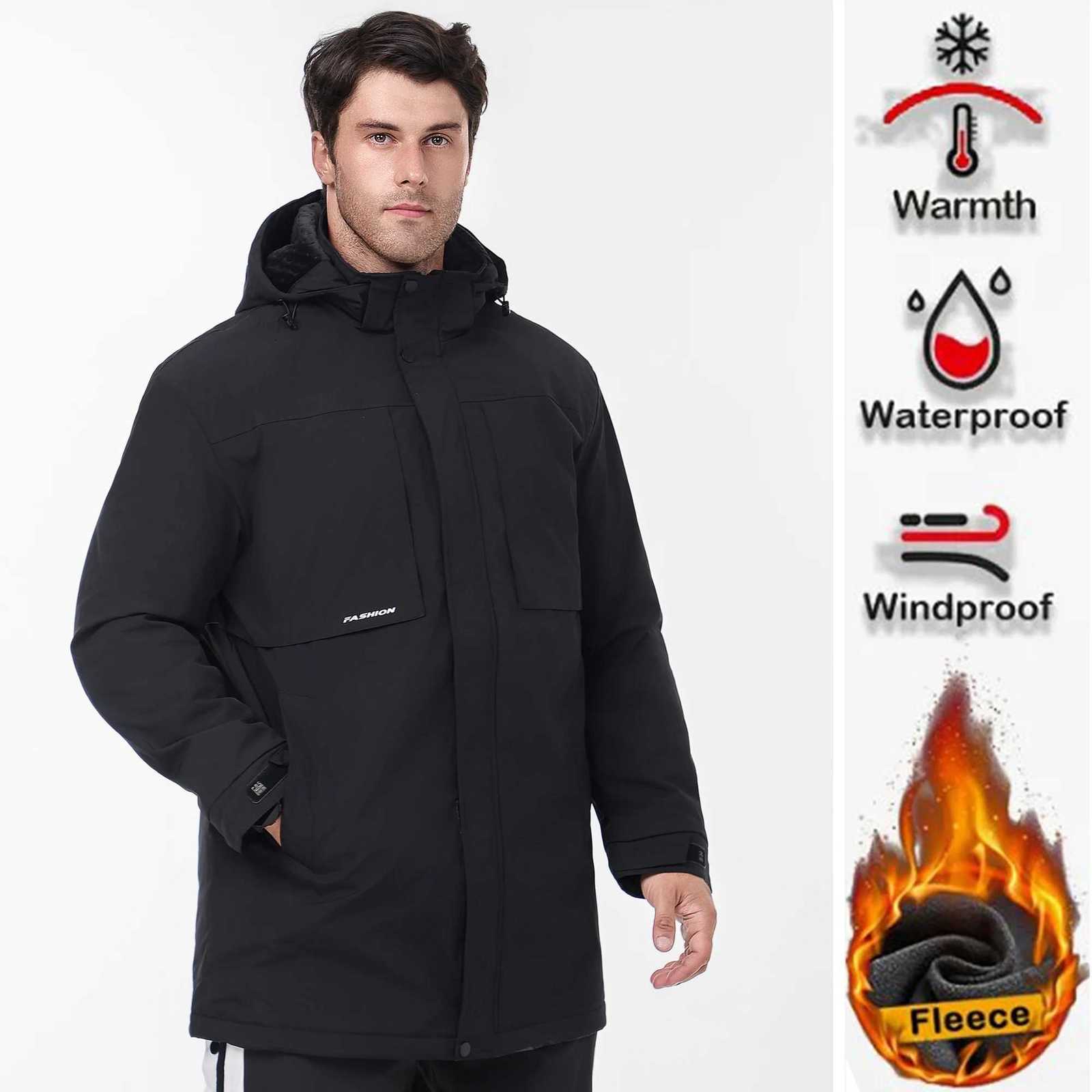 Men's Down Parkas Winter Parka Men Windbreak Plus Thick Warm Windproof Fur Coats Male Military Hooded Anorak Jackets Men's Winter Jackets