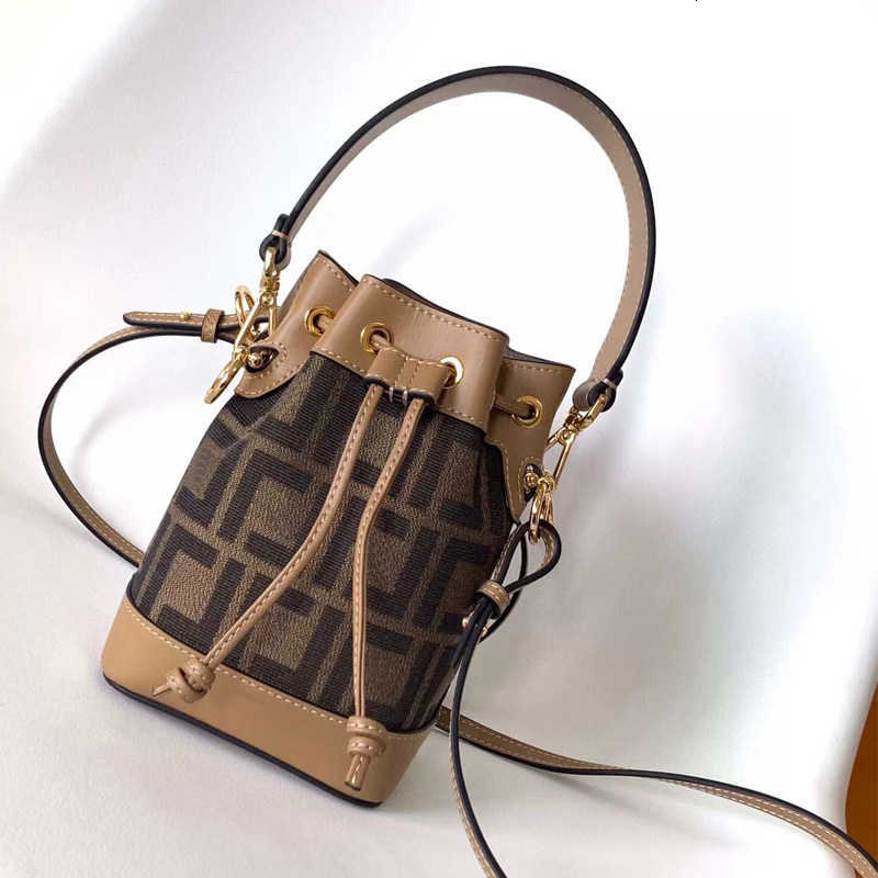 12A All-New Mirror Quality designer Fresh and sweet embroidered nylon bucket bag casual commuter bag Boston mini handbag color-blocked shoulder bag
