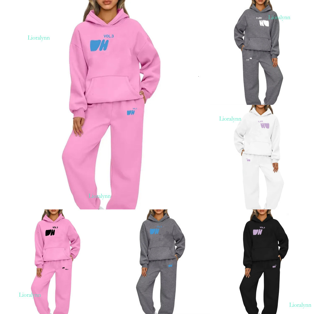 Whitelyness Foxlyness Tracksuit Designer Hoodie White Hoodie Hot-Selling Spring Autumn Winter Sweatshirt Set White Sports Letter Sweatshirt Fleece S