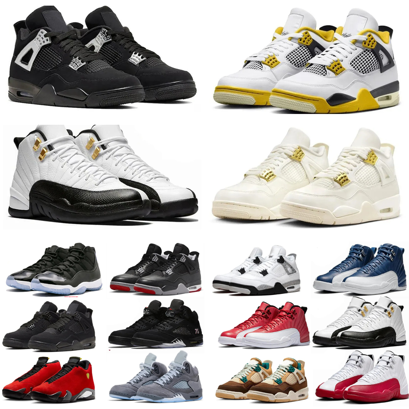 Womens Mens 4s 5s 12s Basketball Shoes Casual Shoes Vintage High Top Athletic Sneakers Comfortable Non Slip Sole Training Streetwear Footwear