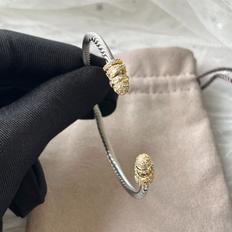Designer Bracelet Jewellery Designer For Women Silver Bracelet Copper Twisted cuff bangle designer 18k gold bangle braclet with box
