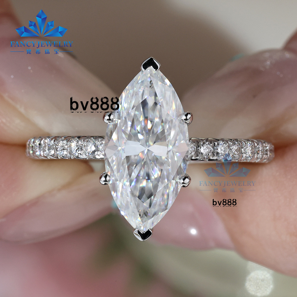 Romantic 10K 14K 18K White Gold Ring 1CT 2CT 3CT Dutch Marquise Cut Lab Grown Diamond Ring with IGI for Engagement