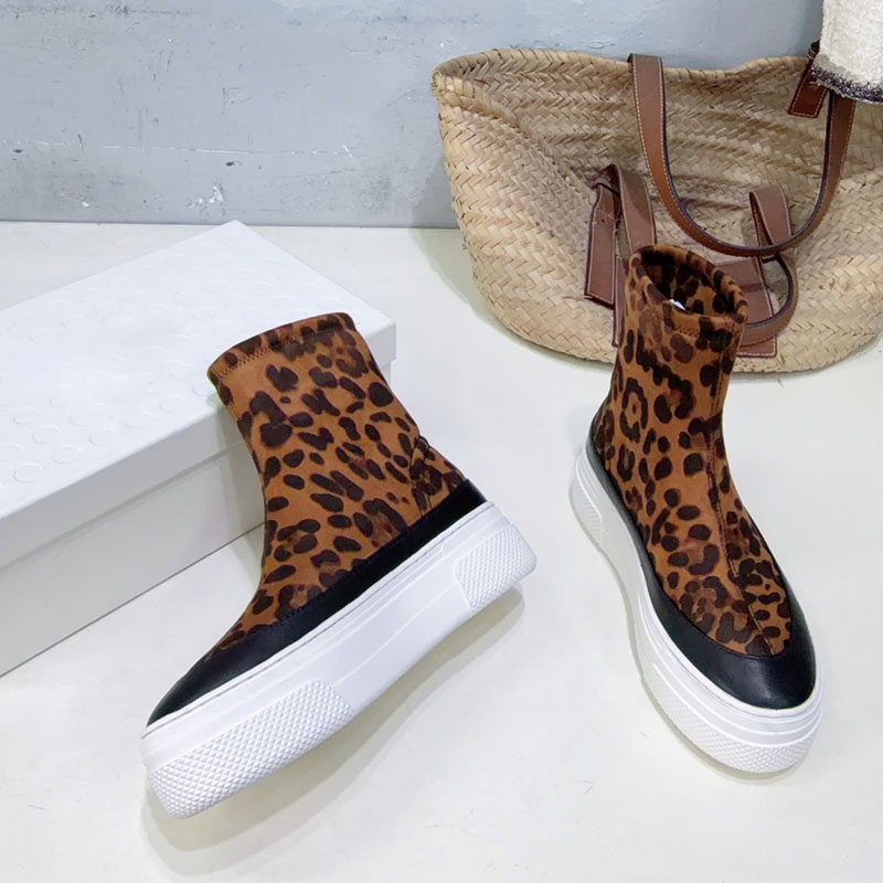 Women Platform Heels Ankle Boots Designer Sheepskin Suede Slip On Dress Shoes Vintage Brown Sneakers Outdoor Leisure Shoes With Dust Bags Casual Sho