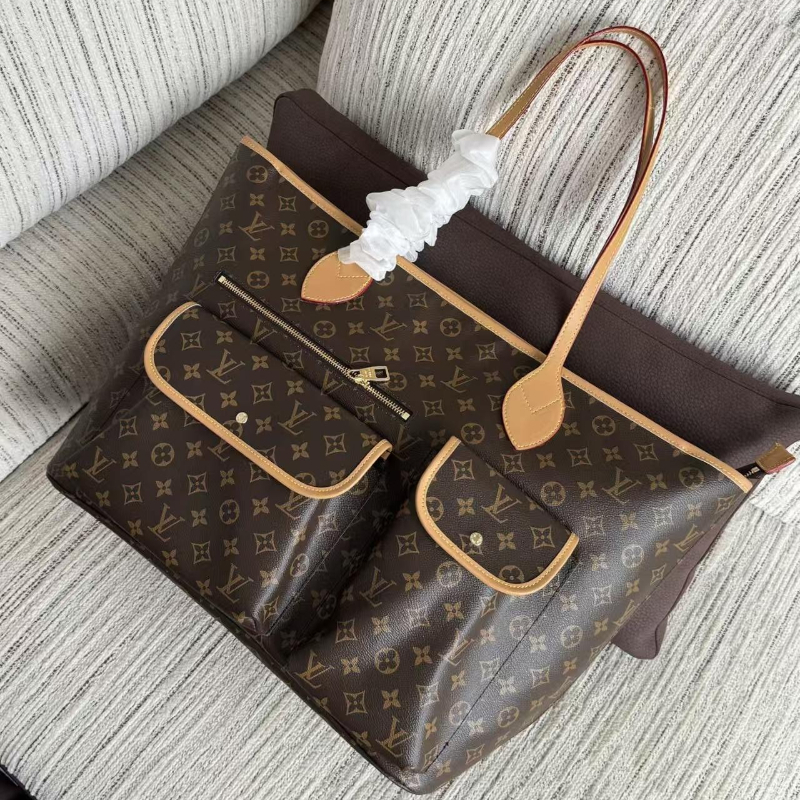 2026 autumn and winter fashion multiple men's and women's shoulder bags, double shoulder shopping bags, layered cowhide high-end business
