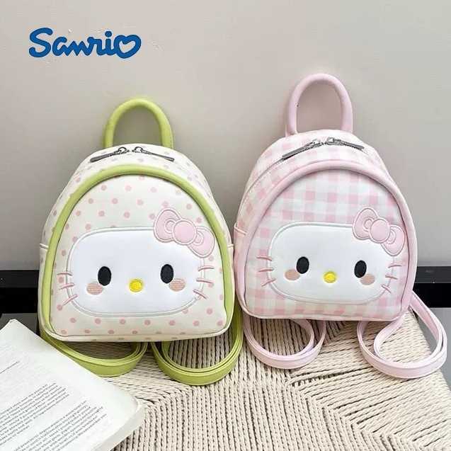 Sanrio Backpacks Korean-style ins polka dot Hello Kitty backpack for women niche design mini cartoon cute and sweet handbag L2609231L0N
