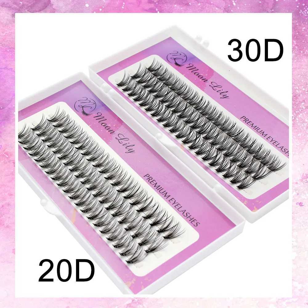 False Eyelashes Moonlily Professional 20D 30D Single Cluster Mink Eyelashes Extension 3D Volume Effect Natural Soft Makeup Grafting Faux Lashes X260
