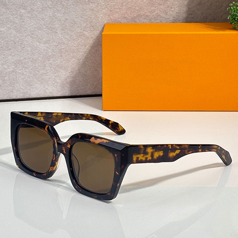 Z1705E Luxury designer mens Sunglasses tortoiseshell acetate square frame metal logo womens sunglasses fashion high street vacation style UV400 with