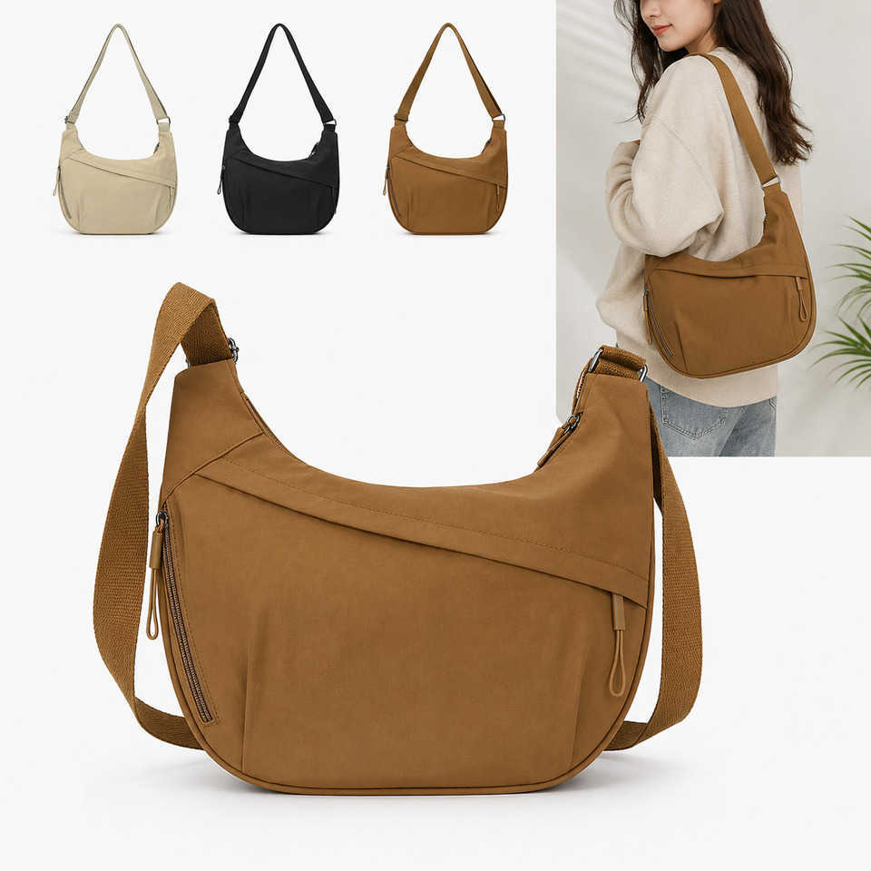 Cross Body HOMEFISH 2026 New fashion Large Capacity Casual Nylon Women Shoulder Bag Korean Style Hobos Bag Youth Crossbody Shoulder D260923