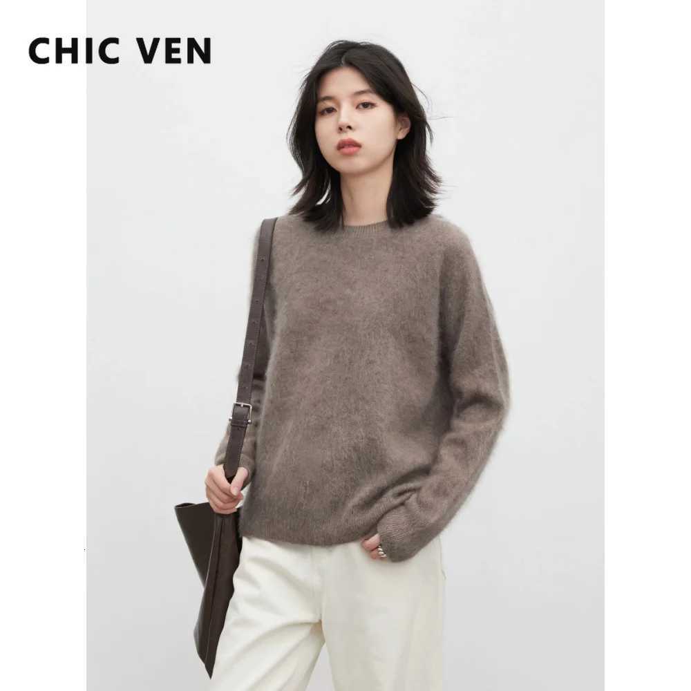 Women's Sweaters CHIC VEN Women Woolen Sweaters O Neck Solid Loose Casual Long sleeve Oversize Jumpers Female Top Pullovers Autumn Winter 2026
