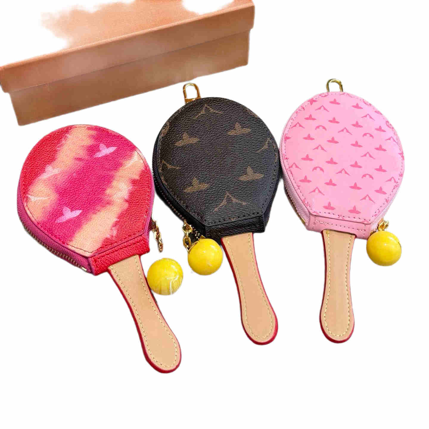 Tennis Racket Charm Coin Purses Women Luxurys Designers Bags Totes Handbag Wallets Messenger Purse Key Chain Card Holder pouch Travel 25cm