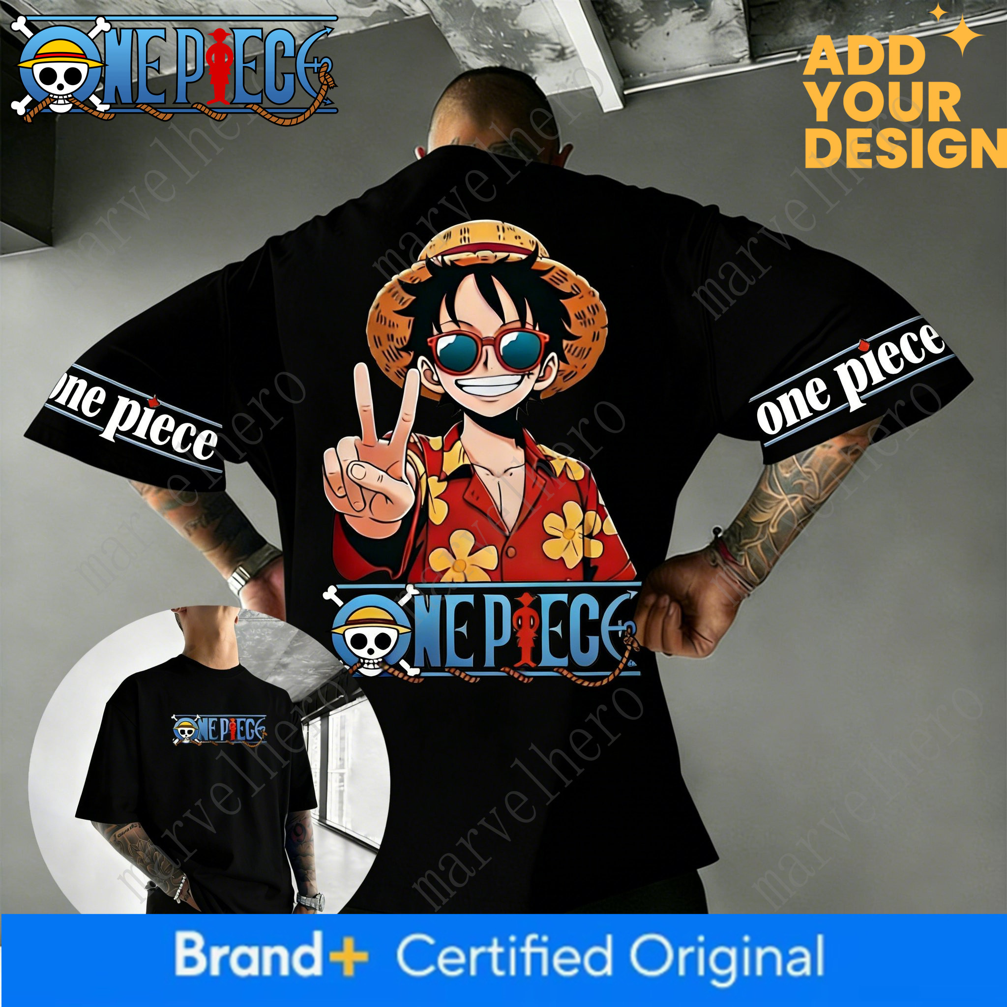 2026 Summer Y2K Unisex Oversized One Piece Luffy Graphic T-Shirt Men Women Cotton Short Sleeve Anime Streetwear Casual Y2k Tops