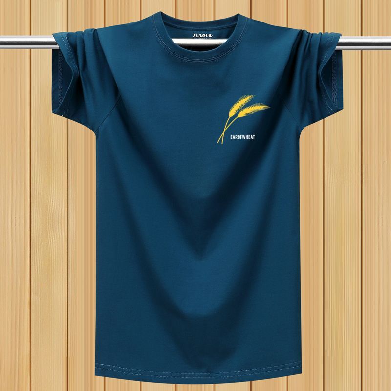 Summer men's short-sleeved T-shirt, round neck, loose fit, sporty style, plus size, oversized, thin and breathable, suitable for larger builds