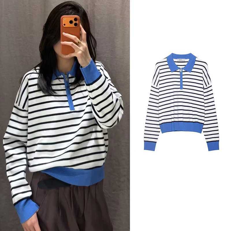 Women's Sweaters Knitted Pullover Sweater Women's Spring 2026 New Fashion Striped Youth Neck Elegant Women's Sweater Chic Spring Pull