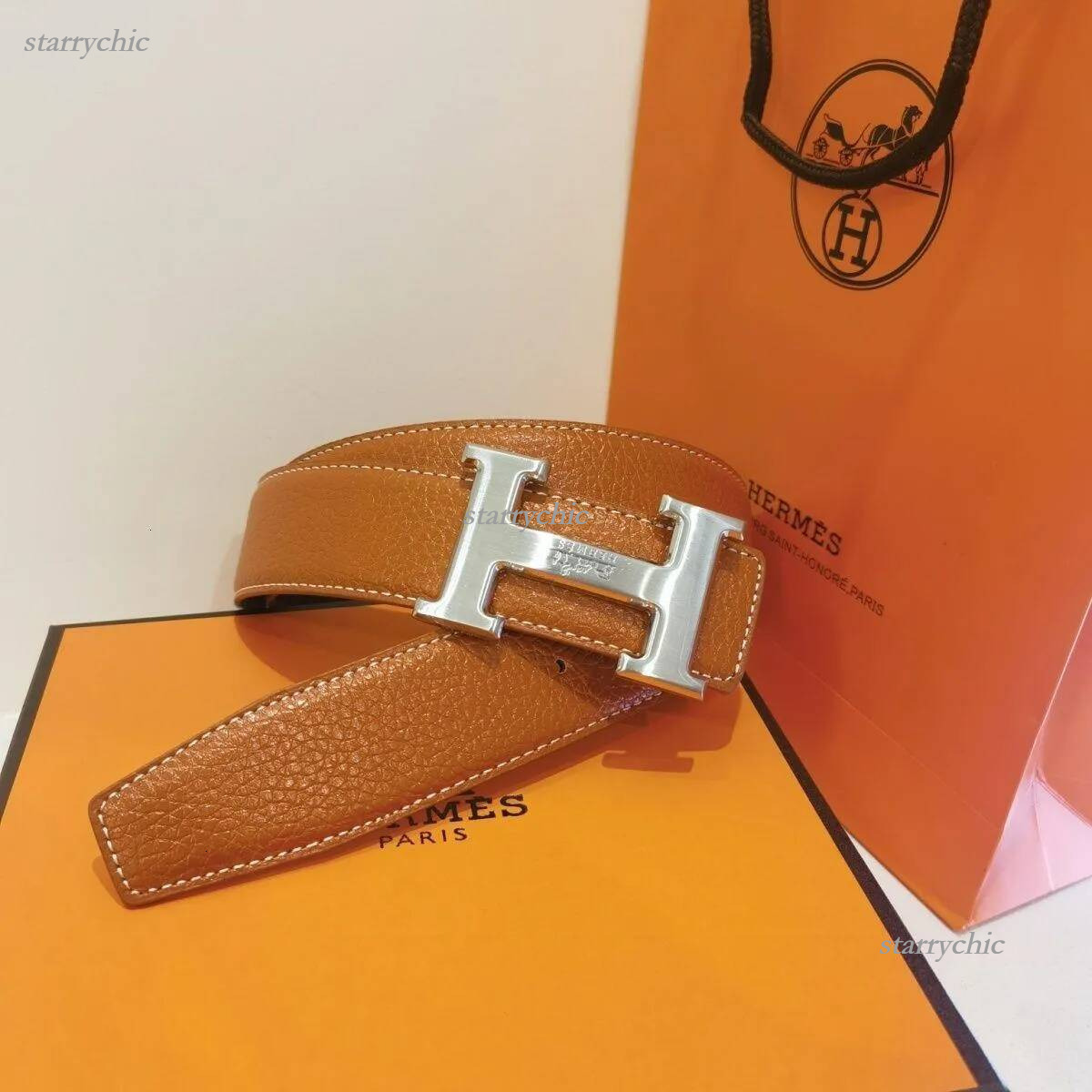 H Hness belt H Buckle Leather for Mens Genuine Leather Business Fashion Young People's Branded Waist Belts Fashionable And Versatile Bandwidth