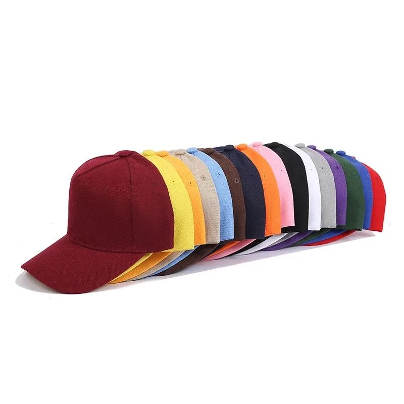 Custom Baseball Cap 5 Panel Snapback Hat Unisex Cotton Travel Hat