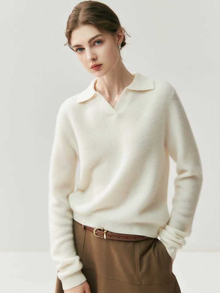 Women's Sweaters Autumn Winter Women's Sweater Wardrobe Essential 100% Cashmere Pullover V-Neck Long sleeve Pullover Loose Premium Knit To