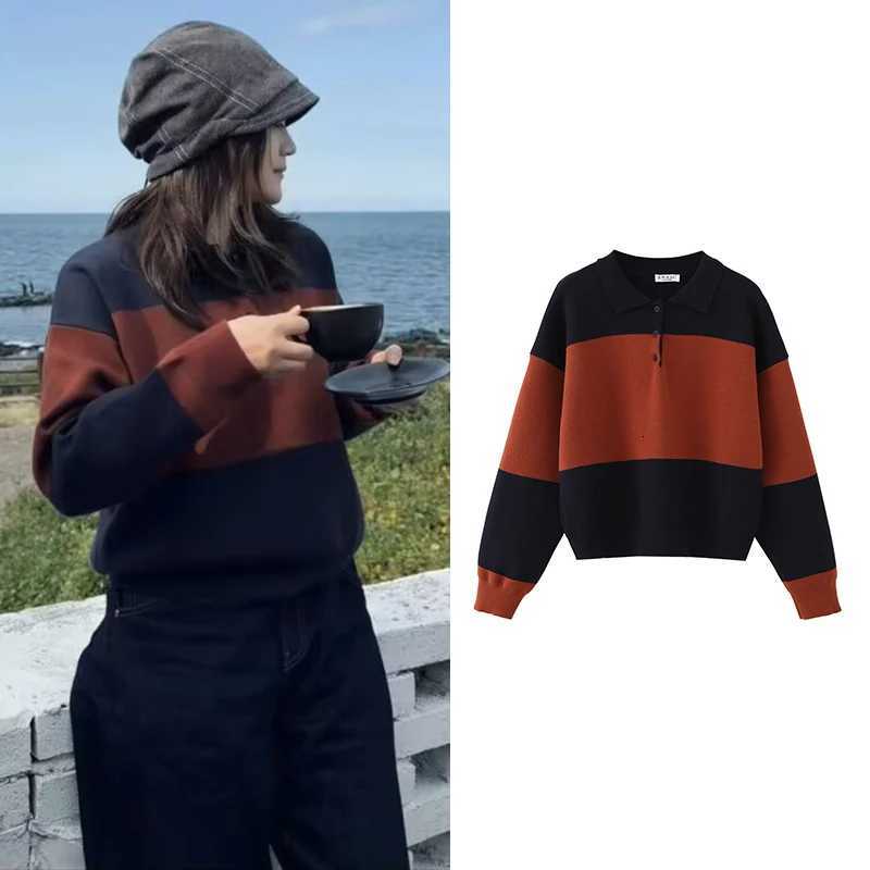 Women's Sweaters Knitted Sweater Women's Autumn 2025 New Striped Loose Neck Warm Women's Pullover Sweater Chic Street Youth Knitted T