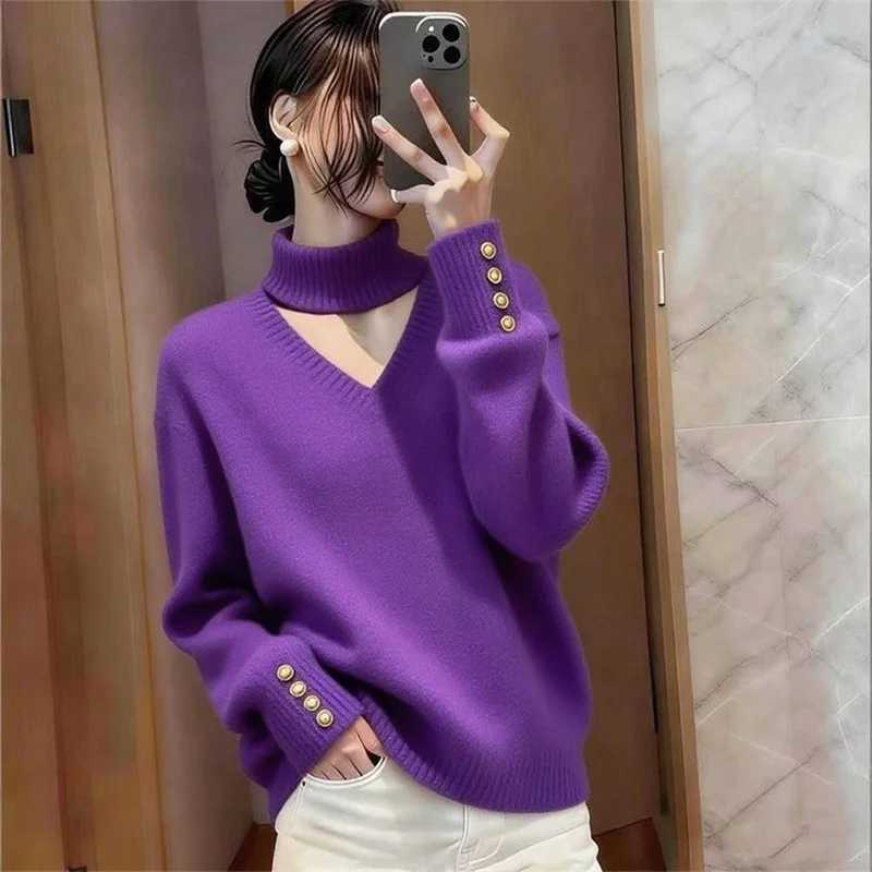 Women's Sweaters Winter Ladies Fashion Pullover Sweater European Women V-neck Loose Knitted Autumn Female Long Sleeved Casual Knitting Sweaters