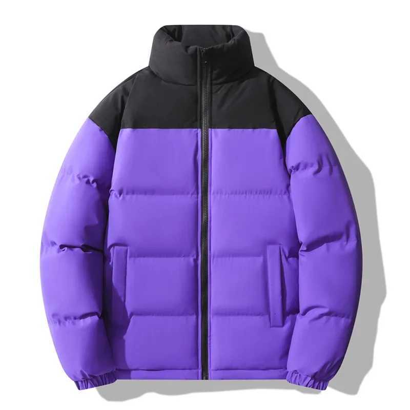 Men's Down Parkas High End Clothing Men Padding Winter Brand Patchwork Designer Cotton Padded Oversized Jackets Male Windproof Coat Parka Overc