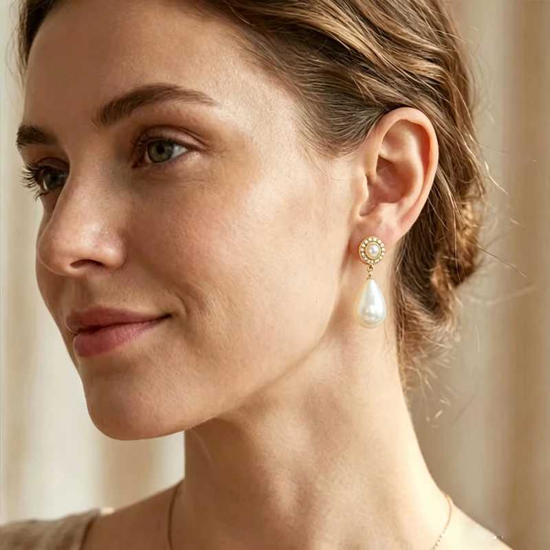 Vintage Irregular Baroque Pearl Ear Clips 18K Gold Plated Stainless Steel Waterproof Earrings For Women Simple Dainty Jewelry M260923