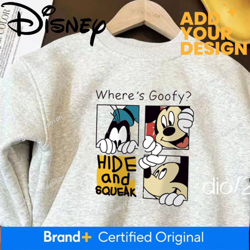 Sudadera con Cuello Redondo para niños con Forro Polar, Ajuste Holgado Otoño Invierno, 2026 Nuevo Top cálido Lindo con Dibujos Animados de Mickey pa