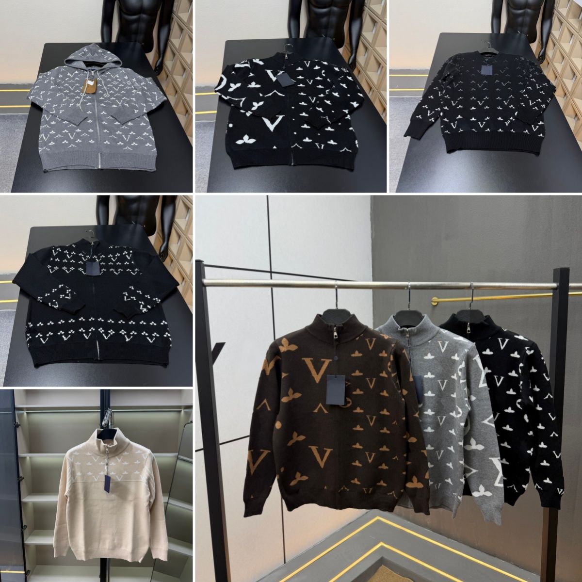 Designer sweater men women luxury full print letter knitted Coat Crew neck Long sleeves pullover Autumn and winter casual top Asian size