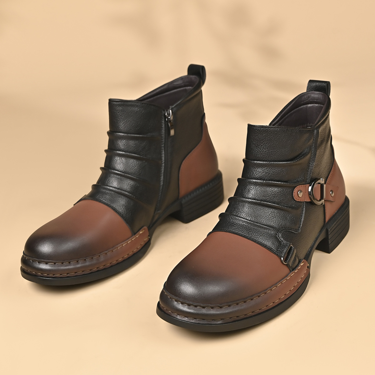 Stivali casual da uomo firmati cerniera alla caviglia stile britannico abito da lavoro matrimonio Chelsea Martinn scarpe stivaletti in pelle scarpa