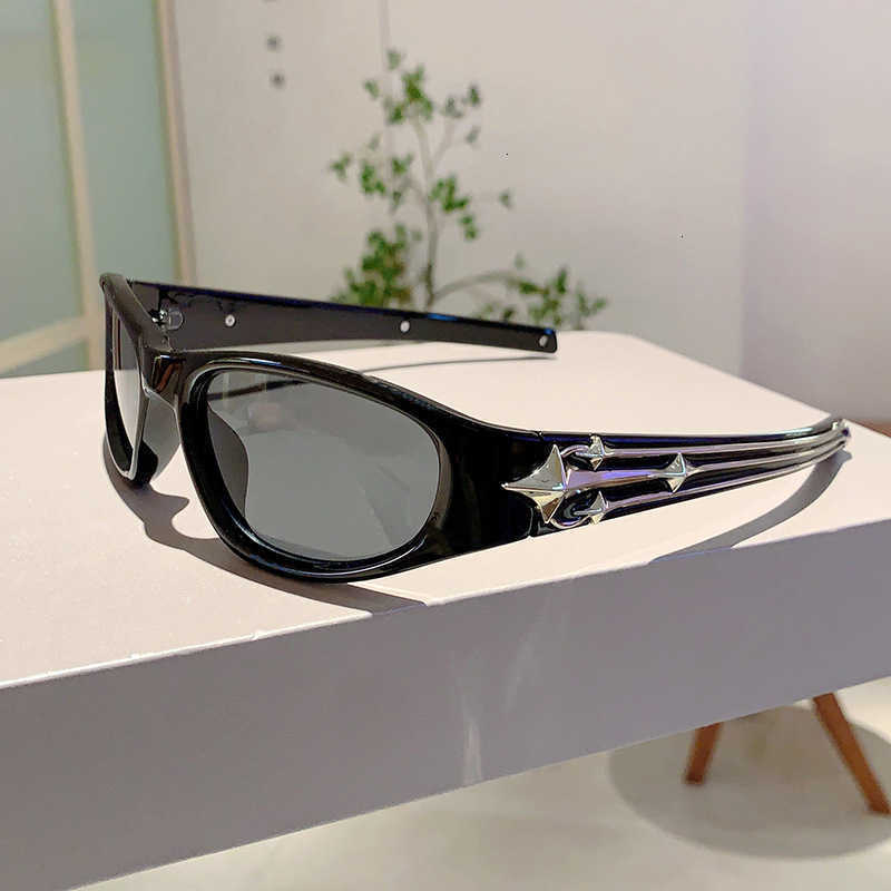 New Sunglasses Y2K Cat Eye Sunglasses Women For Men Luxury Brand Designer Vintage Sun Glasses Popular Punk Hip Hop Rivet Star Shades UV400T260923