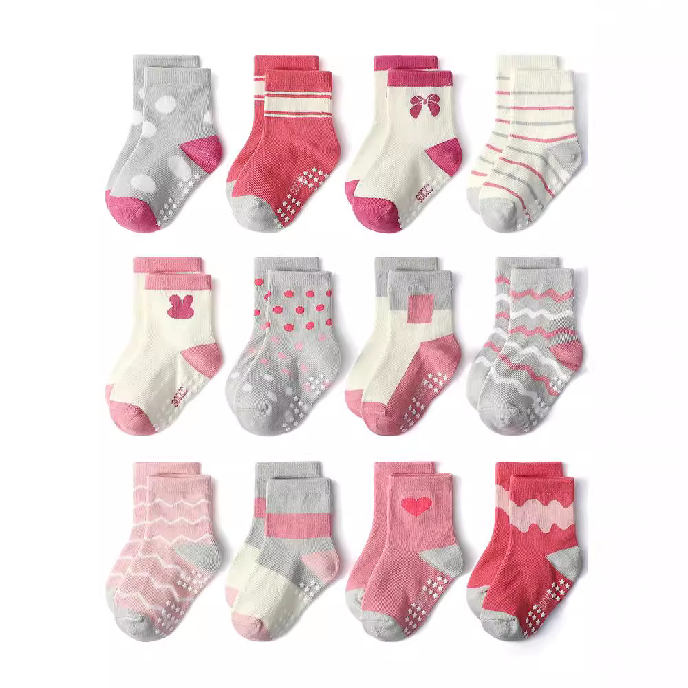 10 Pairs Children Socks Boy Girl Baby Fashion Cotton Solid Wild Soft Cozy Breathable For 1-7Y Summer Kids Casual Mesh Socks