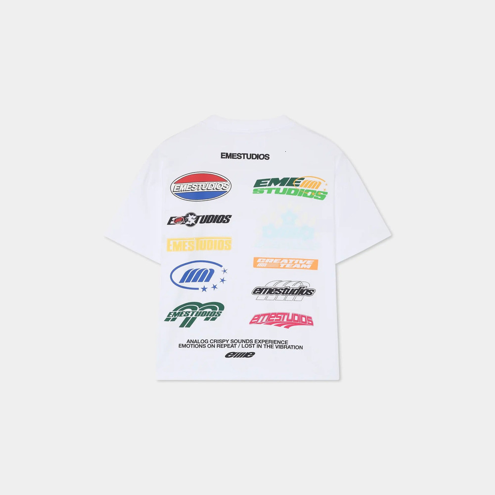 EME T Shirts Y2k Harajuku Fashion Men Women Loose Fit Designer EME Studios Short Sleeve Lettering Tee High Quality Cotton Casual Street Wear EME Stu
