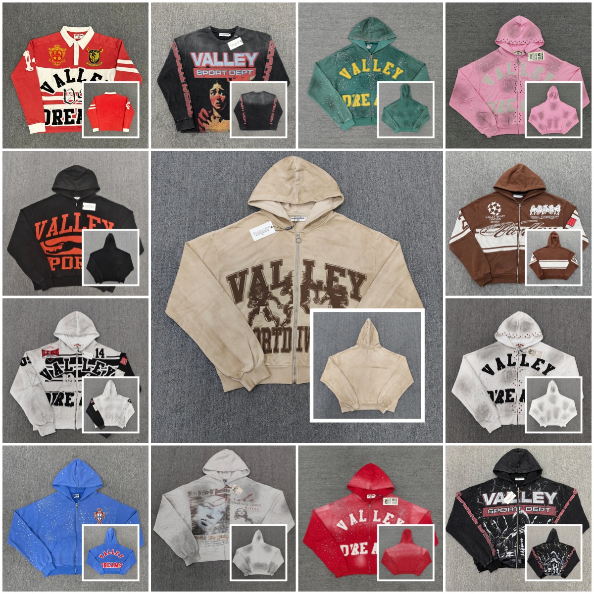 10A Designer Valhoodies Valleys Dreams Hoodie Pants Shirt Short Jeans Fluffy Foam Graffiti Jacket Slow Jogging Vally Vale Men And Women's Sweat