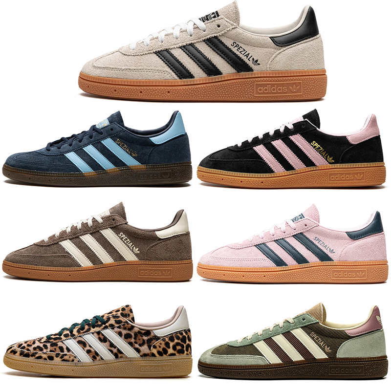 Spezial handball mens womens sneakers comfortable outdoor durable sports shoes designer black white navy blue pink brown leopard point men women tra