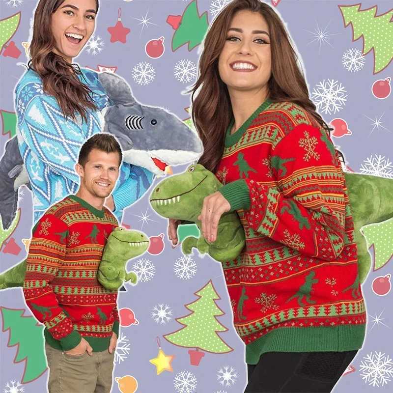 Women's Sweaters 3D New in Ugly Christmas Sweater for Men and Women Fashion High Street Vintage Long sleeve Couple Pullover Knitwear Funny Tops