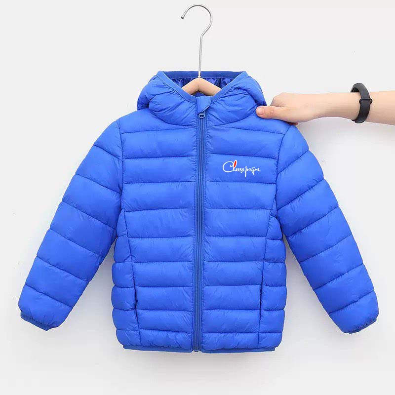 Autumn Girls Blue Down Jackets Boys Fashion Warm Thin Coats Spring Children Brand Clothes Big Kids Casual Hooded Zipper Outerwear