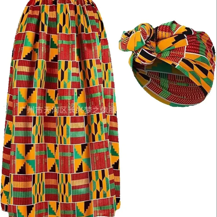 African Clothes for Women Long Print Skirt Maxi S Ankle-Length Plus Size Clothing 260923