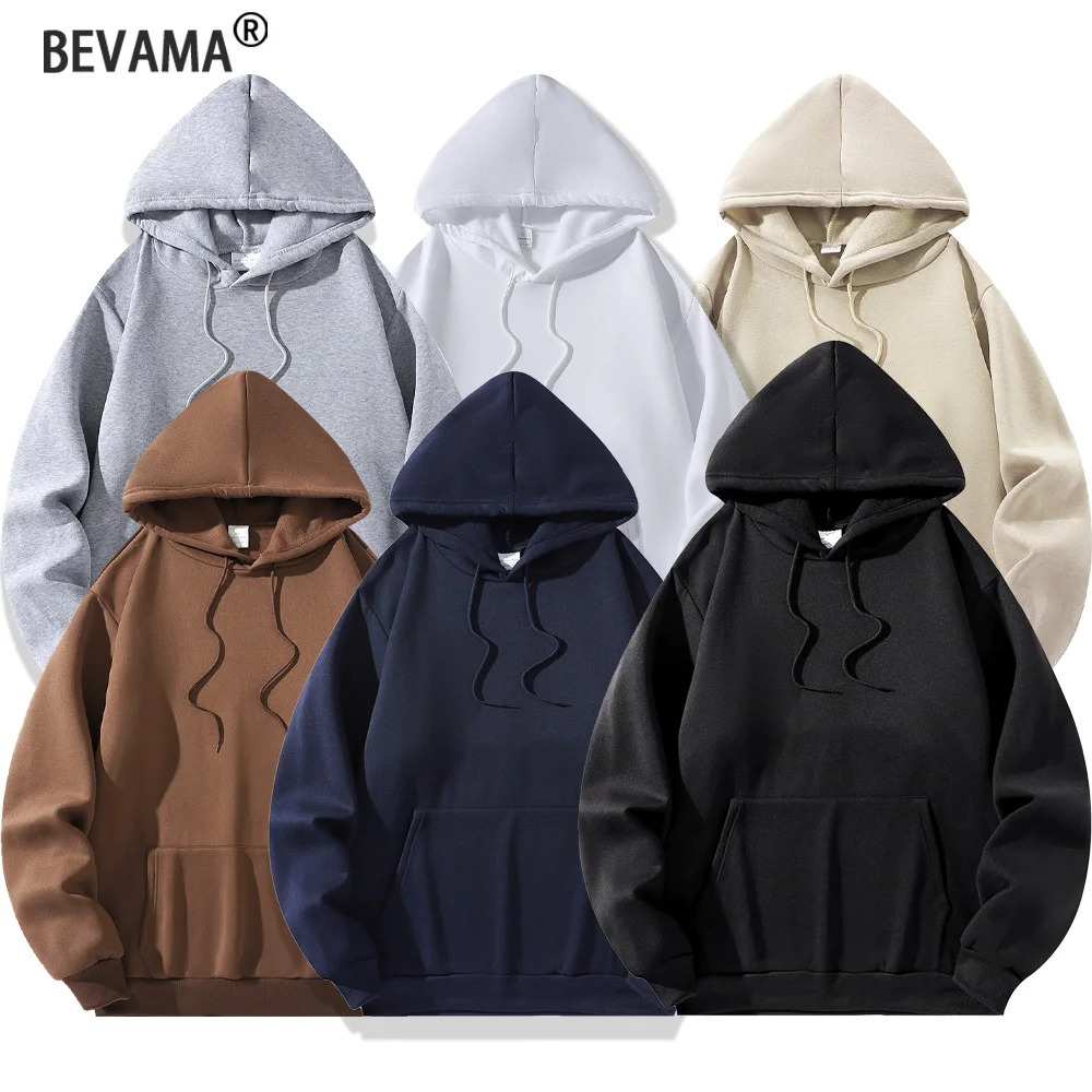 Mens and Womens Hoodies Autumn Winter Solid Color Thickened Sweatshirts Fashion Casual Men Pullovers Tops Multi 260922