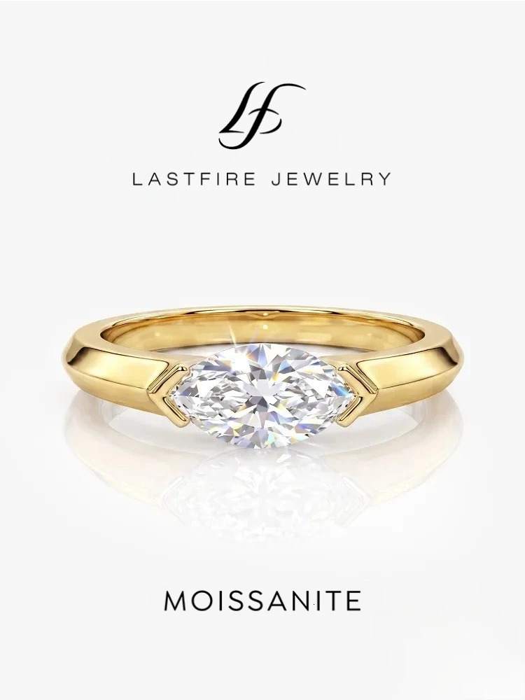 Classic Fashion 1CT Marquise Diamond Rings for Women Anniversary Wedding 925 Sterling Silver Fine Jewelry 260921