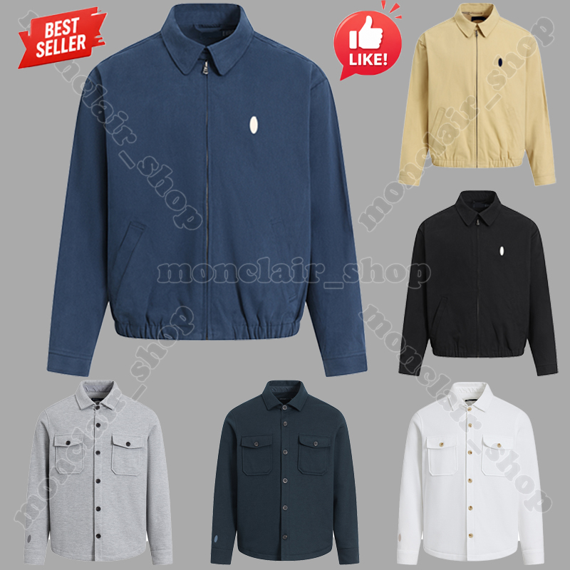 mens polo jacket designer windbreaker jacket mens Zipper Polo Jacket Business Casual Jogger Tracksuit Top Half Zip Coat size s-2xl