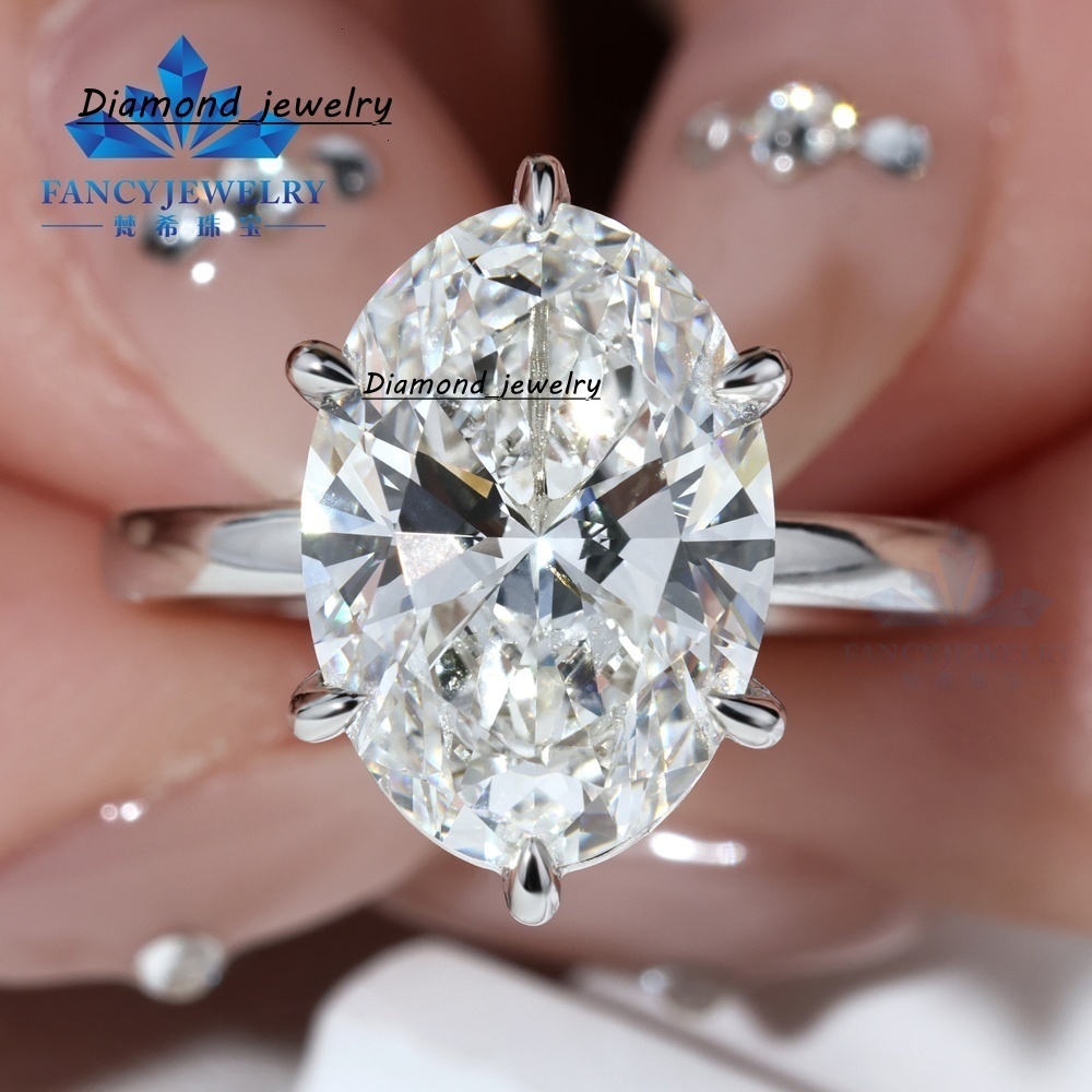 Factory Custom Igi Cvd HPHT Lab Grown Diamond 10k 14k 18k Solid Gold Oval Cut Ring Wedding Engagement Ring Jewelry for Women