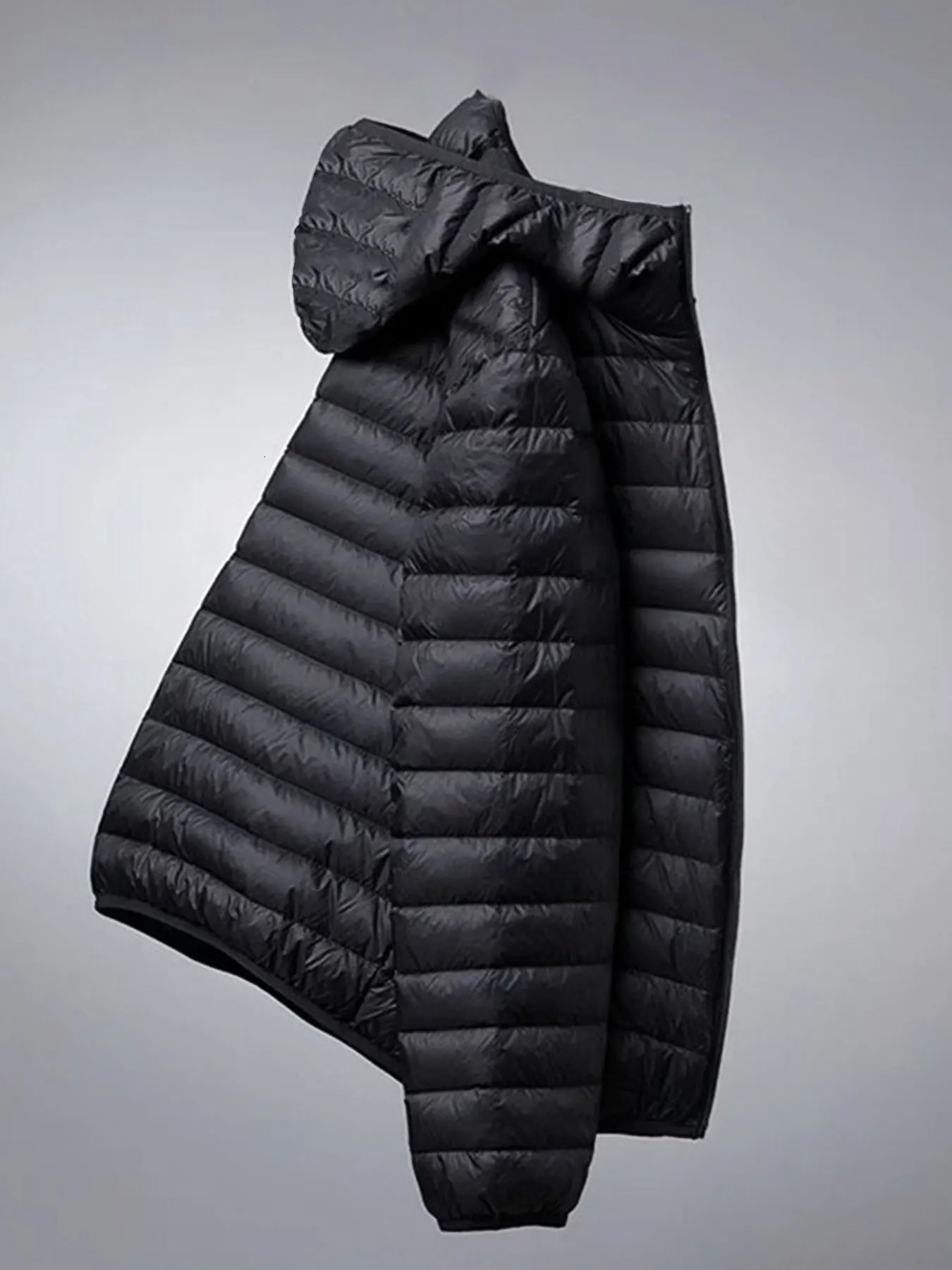 Winter Mens Lightweight Casual Cotton Jacket Suitable for Outdoor Sports Windproof and Warm Hooded Solid Color Simple Coat 260922