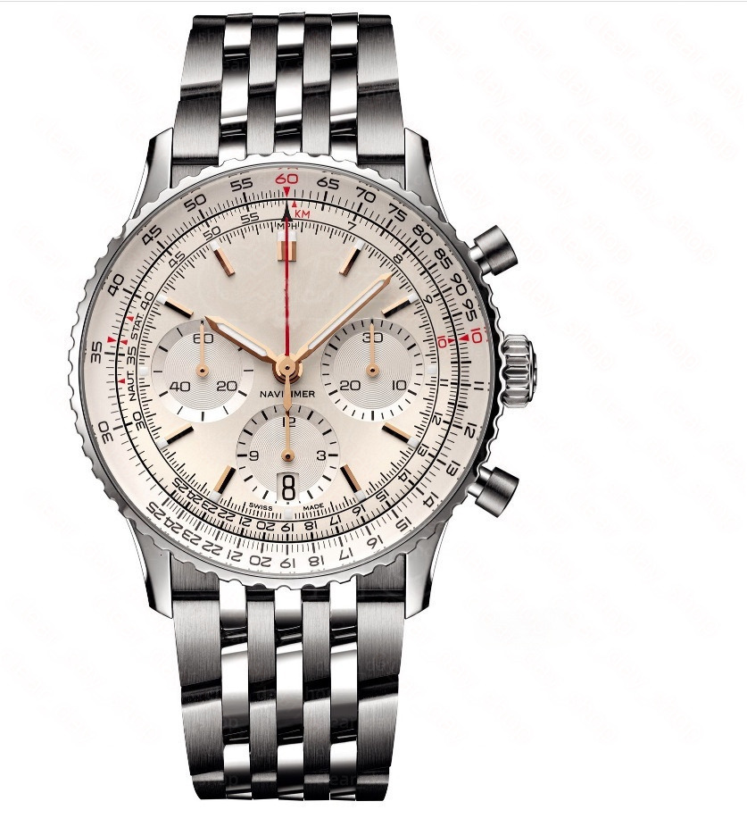 AAA Breitlinlyity Watch Designer Mens Br Watch Women Wristwatch Stainless Steel Automatic Quartz Movement Luxury Casual Watch Multi Functional Calen